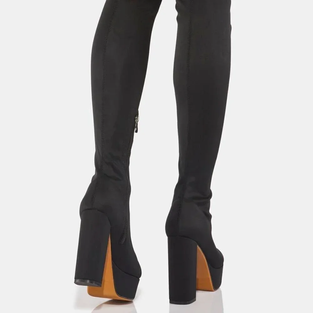 AZALEA WANG NOTHIN BASIC BOUT THIS OVER THE TOP  Thigh High  ( BRAND NEW !!! )
